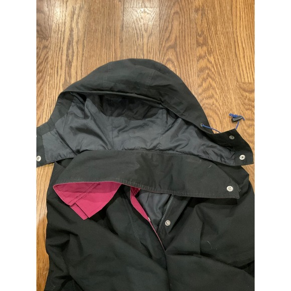 Vintage Women's REI Gore-Tex jacket gorpcore outdoor hiking size 8 black maroon - Picture 3 of 6